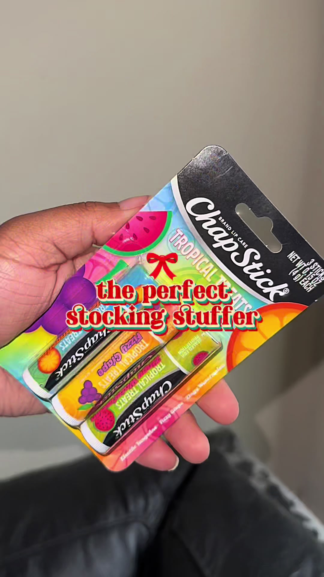 TikTok post by @jalinabee for ChapStick. Caption reads: @ChapStick.US #chapstick #newarrivalssurge [...].