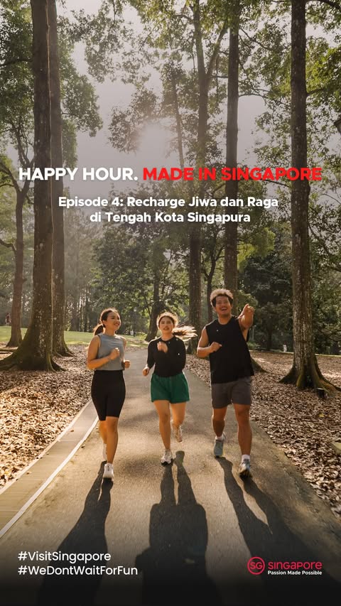 Instagram post by @gladysvctry for VisitSingapore. Caption reads: Siapa bilang butuh liburan panjang buat recharge?....