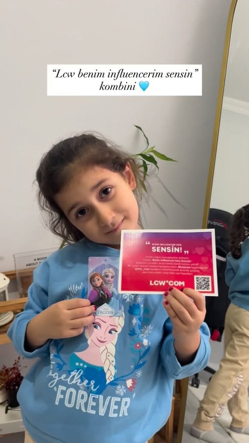 Instagram post by @ilaydaabingol for LC Waikiki. Caption reads: @lcwaikiki @lcw_com 🩵....