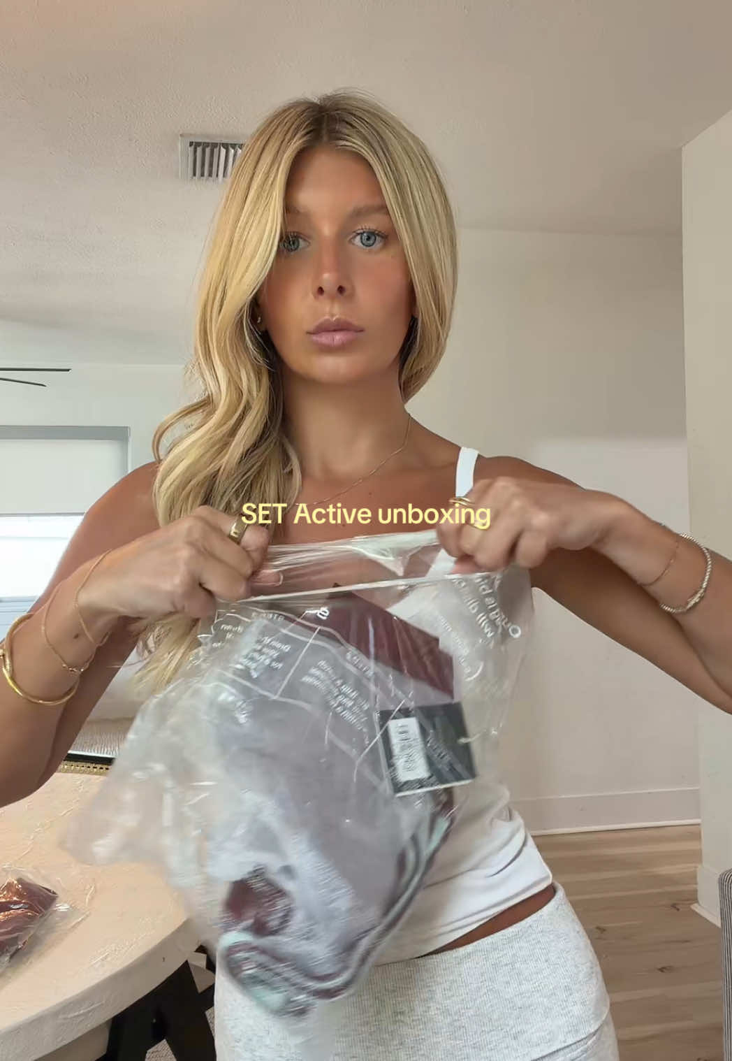 TikTok post by @rachelzechman for SET ACTIVE. Caption reads: @setactive Resort Collection is just too good....