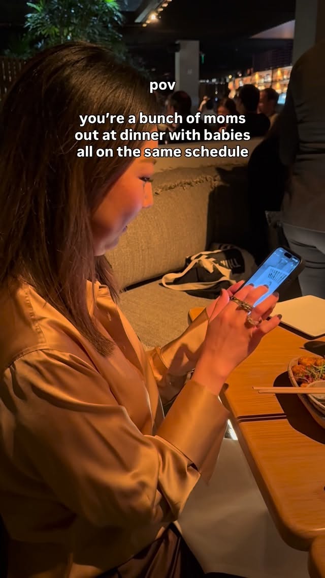 Instagram post by @trendenvy for Nanit. Caption reads: we all gave birth within a month of eachother 🥲🥰....