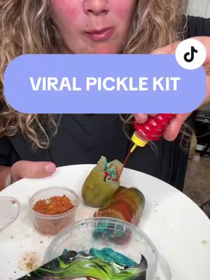 TikTok post by @kandy_kitty87 for ChamoyGuysUK. Caption reads: [...] #viralpicklekit #chamoypickle #fyp....
