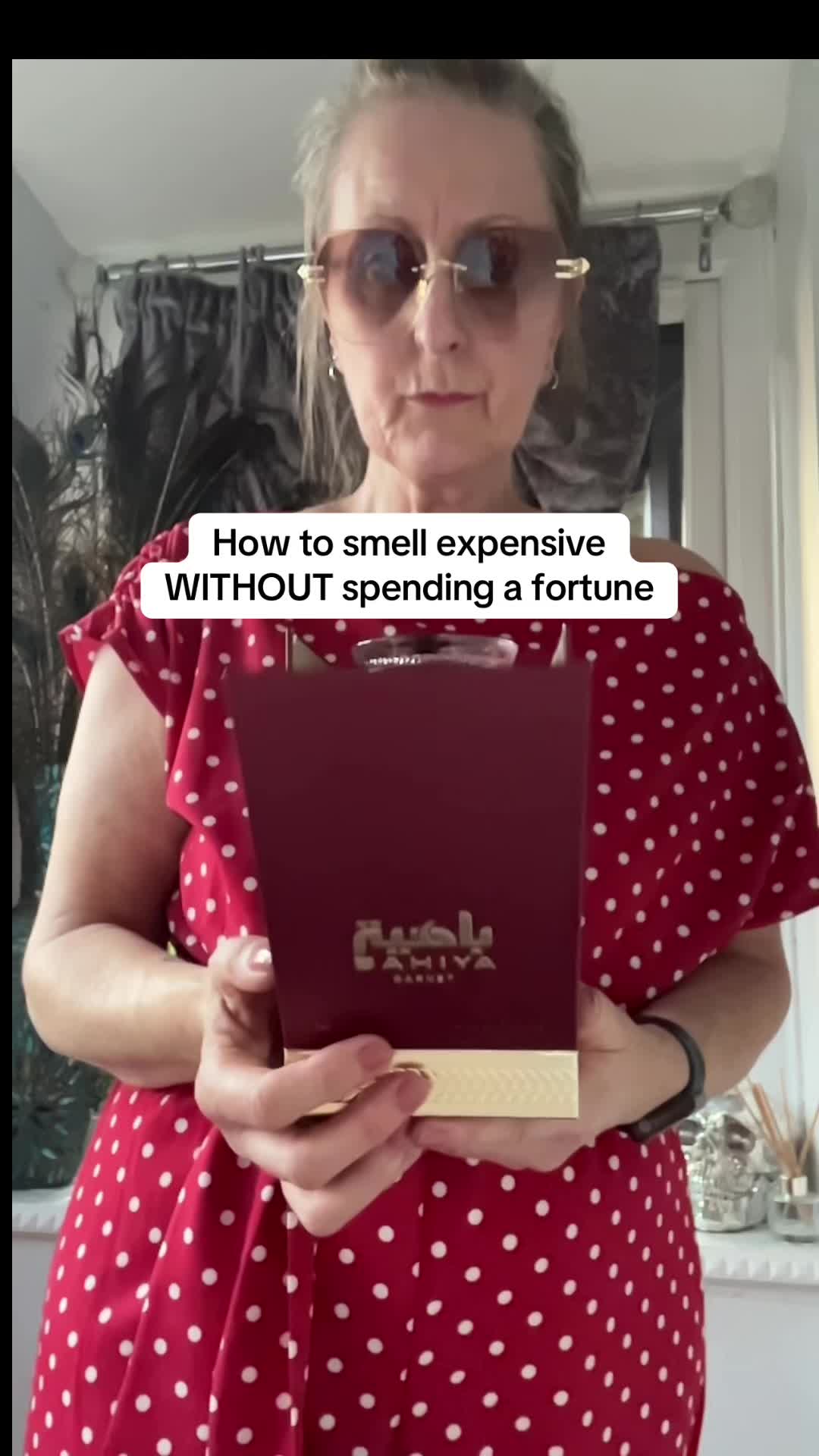 TikTok post by @champagnelifedreams for Arabiyat Prestige. Caption reads: [...] fragrance that feels so luxurious @Arabiyat....
