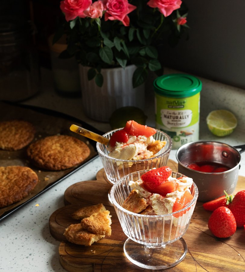 Instagram post by @into.trends for Natvia. Caption reads: Strawberry season is here 🍓
Spoon up the....