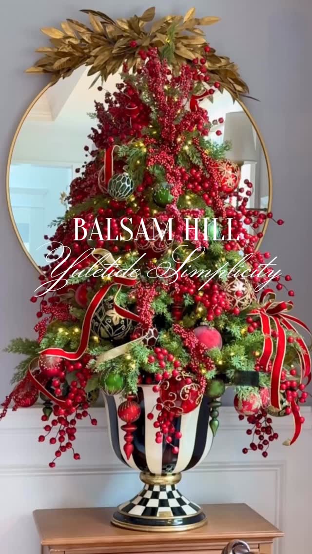 Instagram post by @haverstrawhill for Balsam Hill. Caption reads: #ad Comment BALSAM HILL for a direct link sent to....