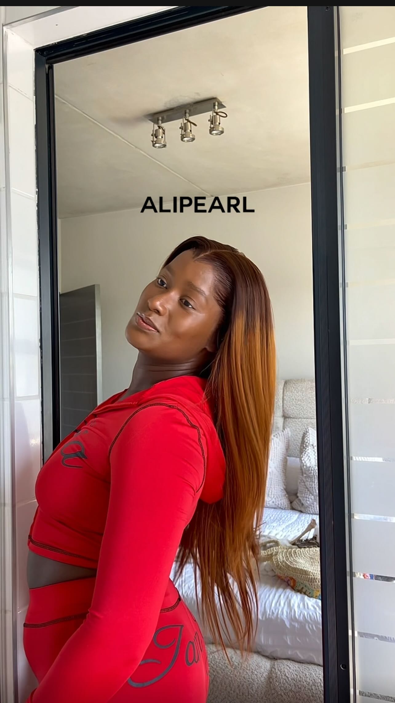 Instagram post by @sanele_baloyi for Alipearl Hair. Caption reads: Lagos hairline😍😭 @alipearl_hair....