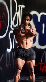 Instagram post by @stefan_riveraclack for JYM Supplement Science. Caption reads: Optimize your natural T levels with #Alpha JYM X....