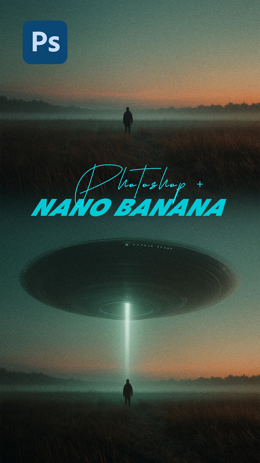 Instagram post by @justinserran for Adobe Photoshop. Caption reads: 🚨 @Photoshop just got ANOTHER cheat code.....