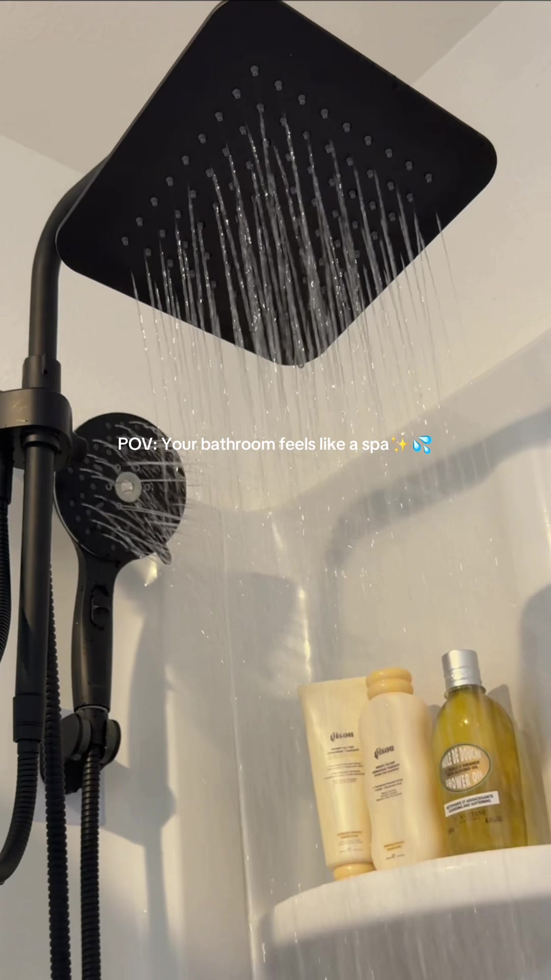 TikTok post by @_ooohlovely for RYAMEN. Caption reads: [...] head and a handheld showerhead from @RYAMEN....