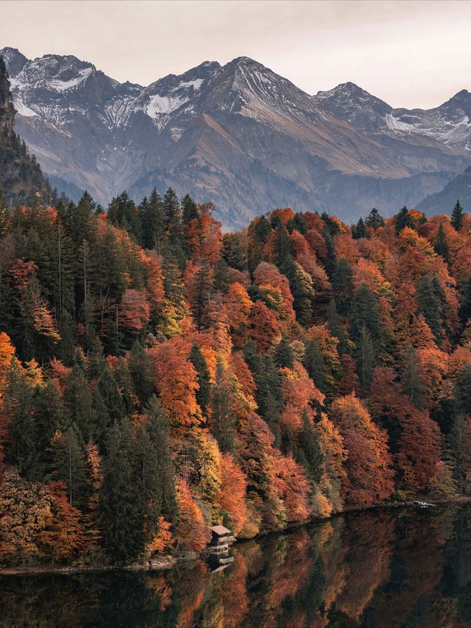 Instagram post by @iambastiano for PolarPro. Caption reads: autumn at its best 😍 this season is so special 🥹....