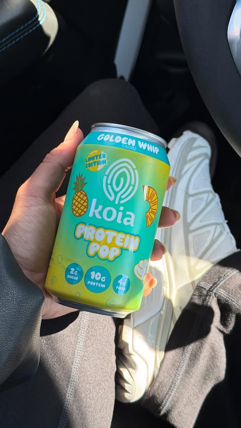 Instagram post by @madisonsvetz for Koia. Caption reads: Find Koia Protein Pop now at Target nationwide,....