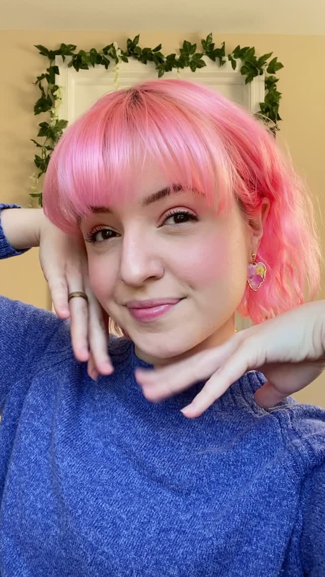 Instagram post by @kindergartenchic for OVERTONECOLOR. Caption reads: low maintenance girlies with high maintenance hair....