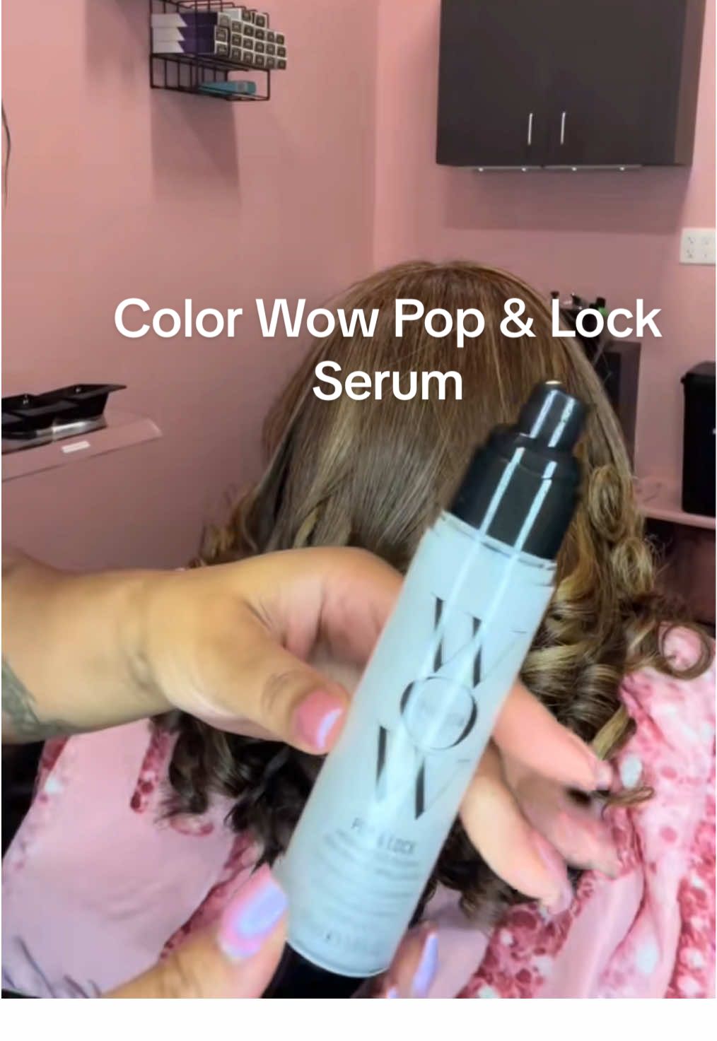 TikTok post by @lovely_lavishh for Color Wow Hair. Caption reads: [...] for that glossy look💕✨ @Color Wow Hair....