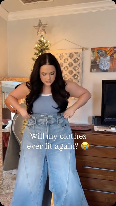 Instagram post by @lindseyjpressley for Torrid. Caption reads: thinking back to when I thought all my....