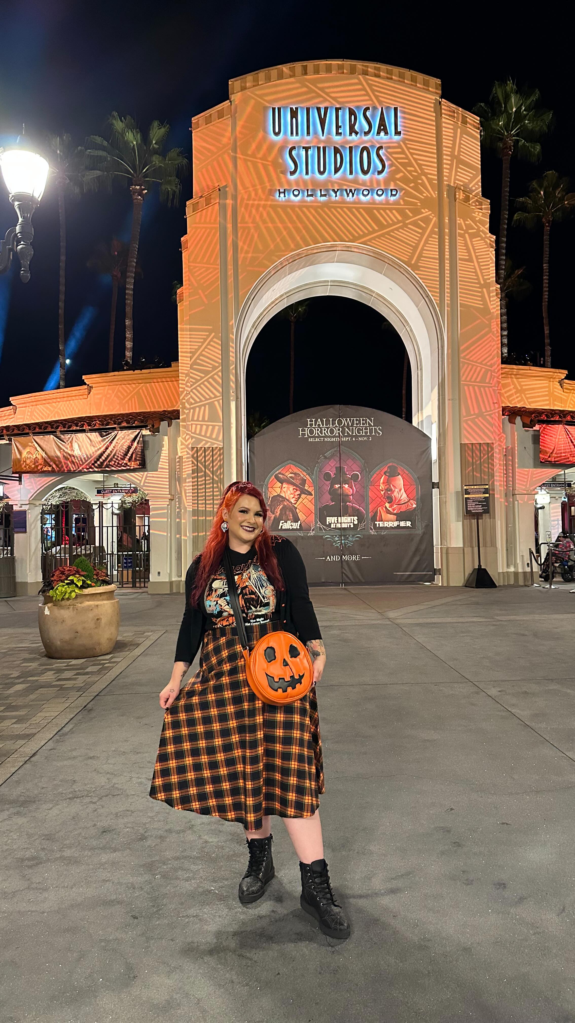 Instagram post by @deadly_777 for Halloween Horror Nights. Caption reads: HHN 25! 🔥🤡😈👻 @horrornights thank you to....