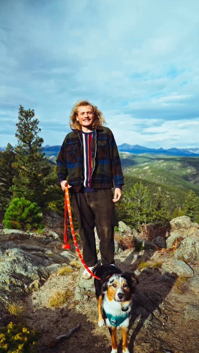 Instagram post by @tanner.price_ for ORIJEN Petfoods. Caption reads: Going for a cinematic hike with my pup 

The....