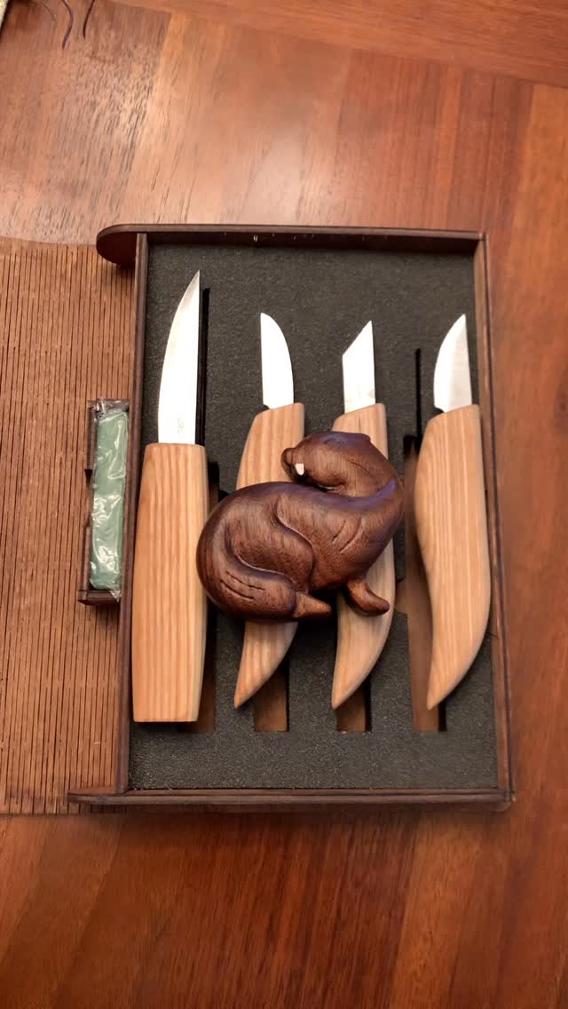 Instagram post by @richard_a_wyatt for BeaverCraft Tools. Caption reads: Good morning all. Beavercraft logo in walnut all....