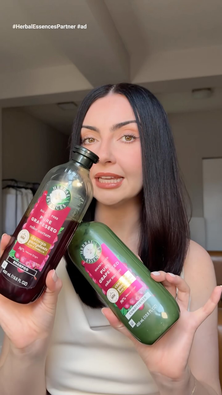 Instagram post by @kelseygriffinn for Herbal Essences. Caption reads: expensive does not always equal better👏🏻 this....
