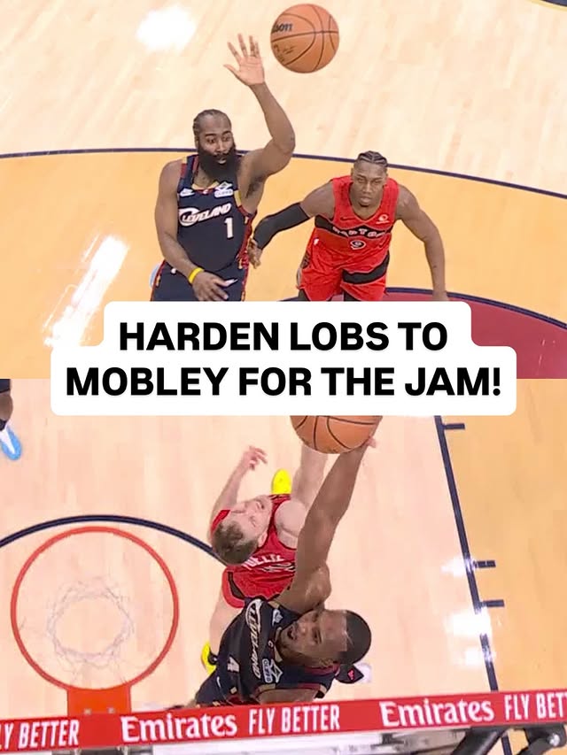 Instagram post by @nbaonprime for NBA. Caption reads: [...] FLUSH! 😱 TOR/CLE Game 1 on Prime • NBA....