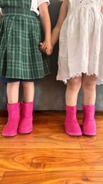 Instagram post by @functioningwith_rugrats for FabKids. Caption reads: At what age do they want to stop matching? Bc I....