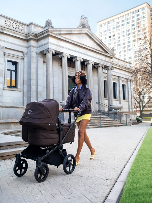 Instagram post by @miaghogho for Bugaboo. Caption reads: [...] ride for our little prince 👑 The....