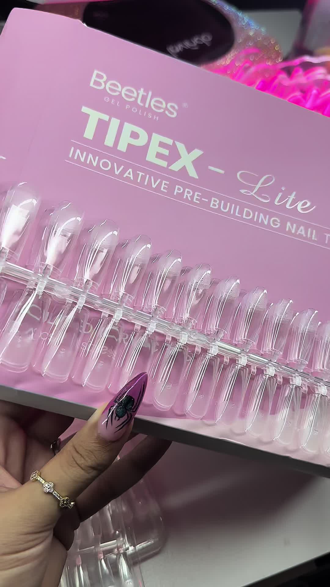 TikTok post by @nailz_by_ashleyyy for BeetlesGelPolish. Caption reads: [...] don’t like a big Apex @BeetlesGelPolish....