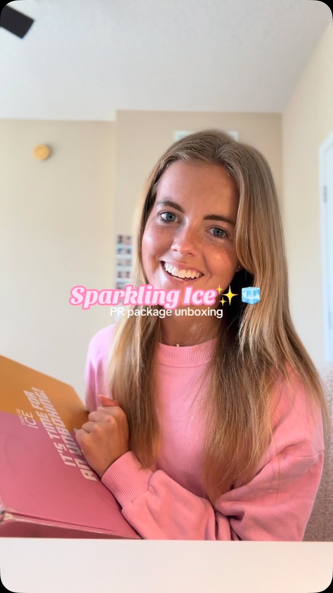 Instagram post by @saysaygilliam for Her Campus. Caption reads: #SparklinglcePartner PR....