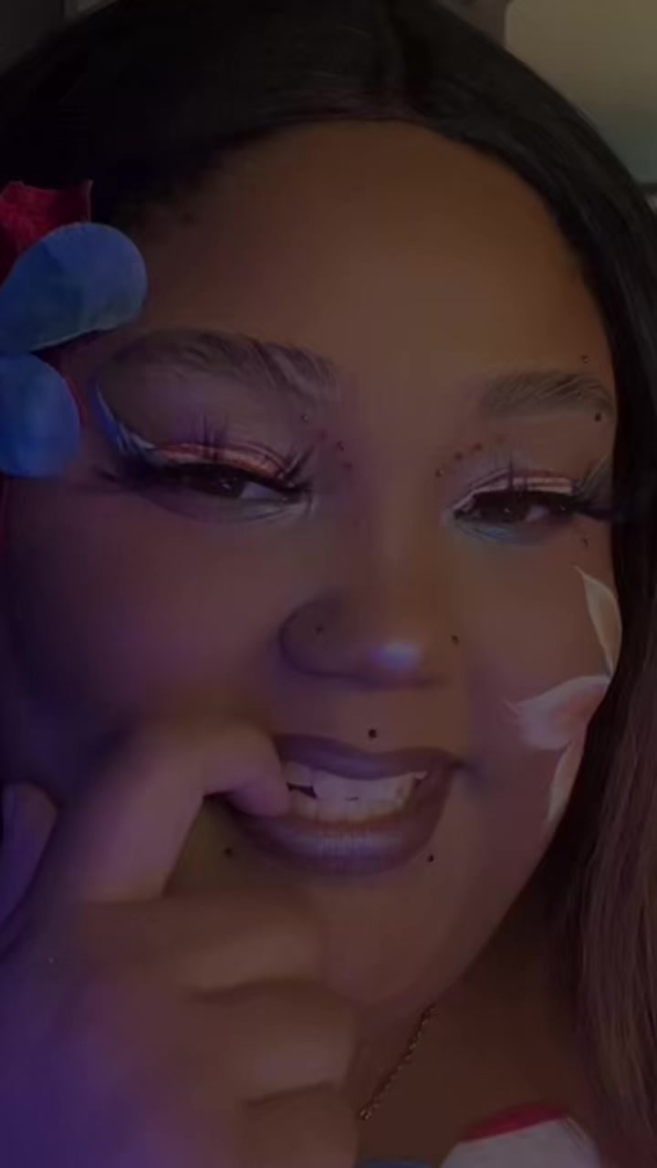 TikTok post by @beatsbygabi01 for L.A. COLORS. Caption reads: Outside, Everybody Outside💋🤸🏾‍♂️🤪 #biggirl....