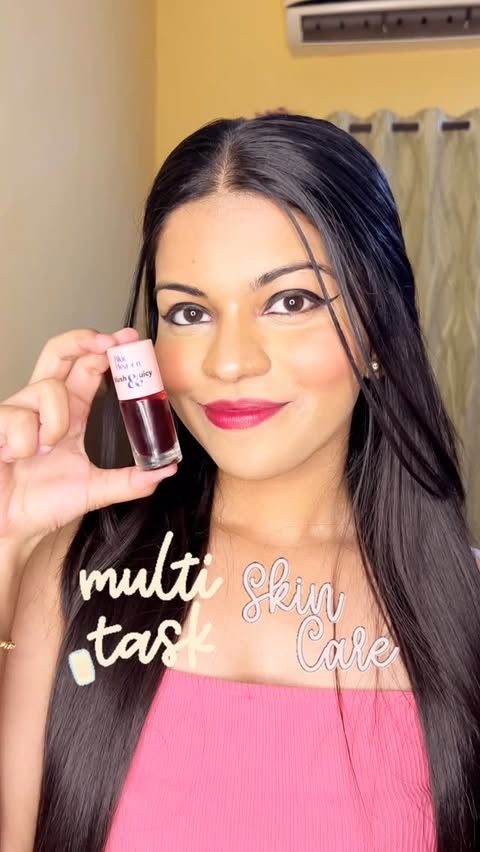 Instagram post by @mohtakhushi for Blue Heaven Cosmetics. Caption reads: POV: This tint owns my bag. 🍉....