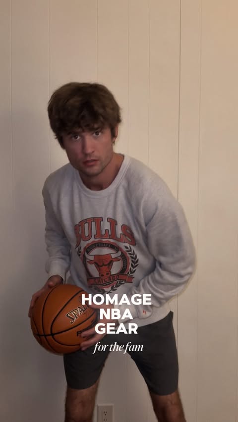 Instagram post by @juliatillo for HOMAGE. Caption reads: [...] for NBA season thanks to our fav brand....