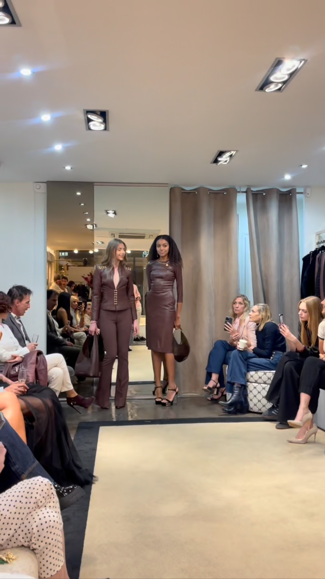 Instagram post by @lauramietlicka for Elisabetta Franchi. Caption reads: From yesterdays show for Elisabetta Franchi....