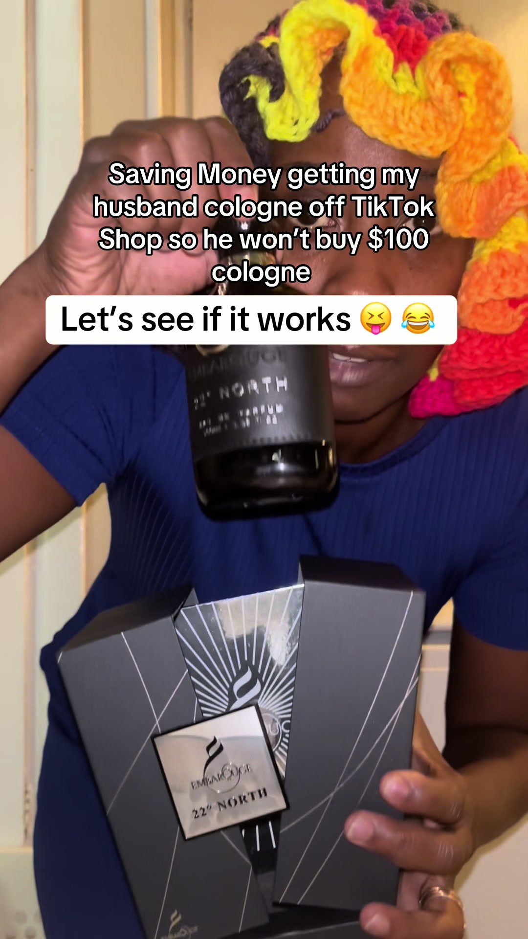 TikTok post by @lovelyromika4 for BellaVitashop. Caption reads: [...] #cologne #giftideas #giftsforhim....