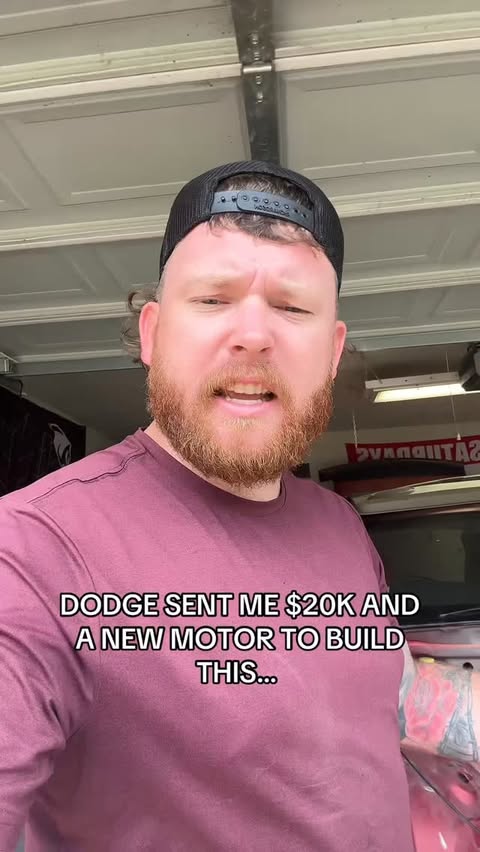 Instagram post by @srt_scarlette for Dodge. Caption reads: @dodgeofficial sent me their new Hurricrate Cat....