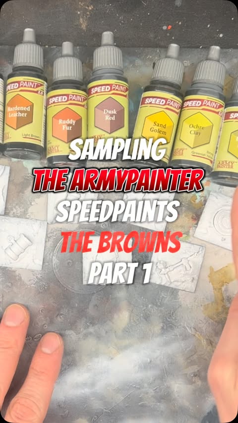 Instagram post by @felixwaswolf for The Army Painter. Caption reads: [...] brown speedpaint it is . . These....