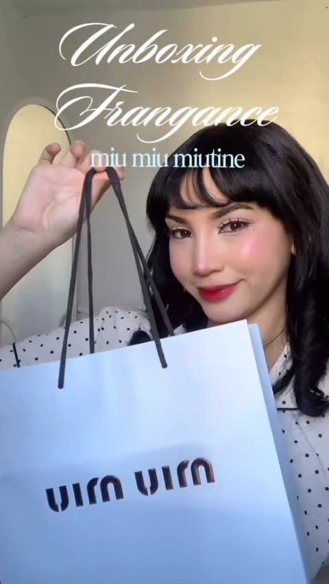 Instagram post by @gigidotel for Miu Miu. Caption reads: Unboxing | Miu Miu Miutine 

@miumiu....