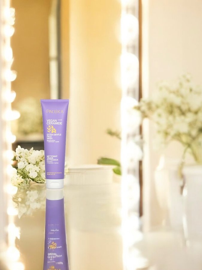 Instagram post by @glowdaily__ for Pacifica Beauty. Caption reads: ☔️ Thank you @pacificabeauty for this VEGAN....