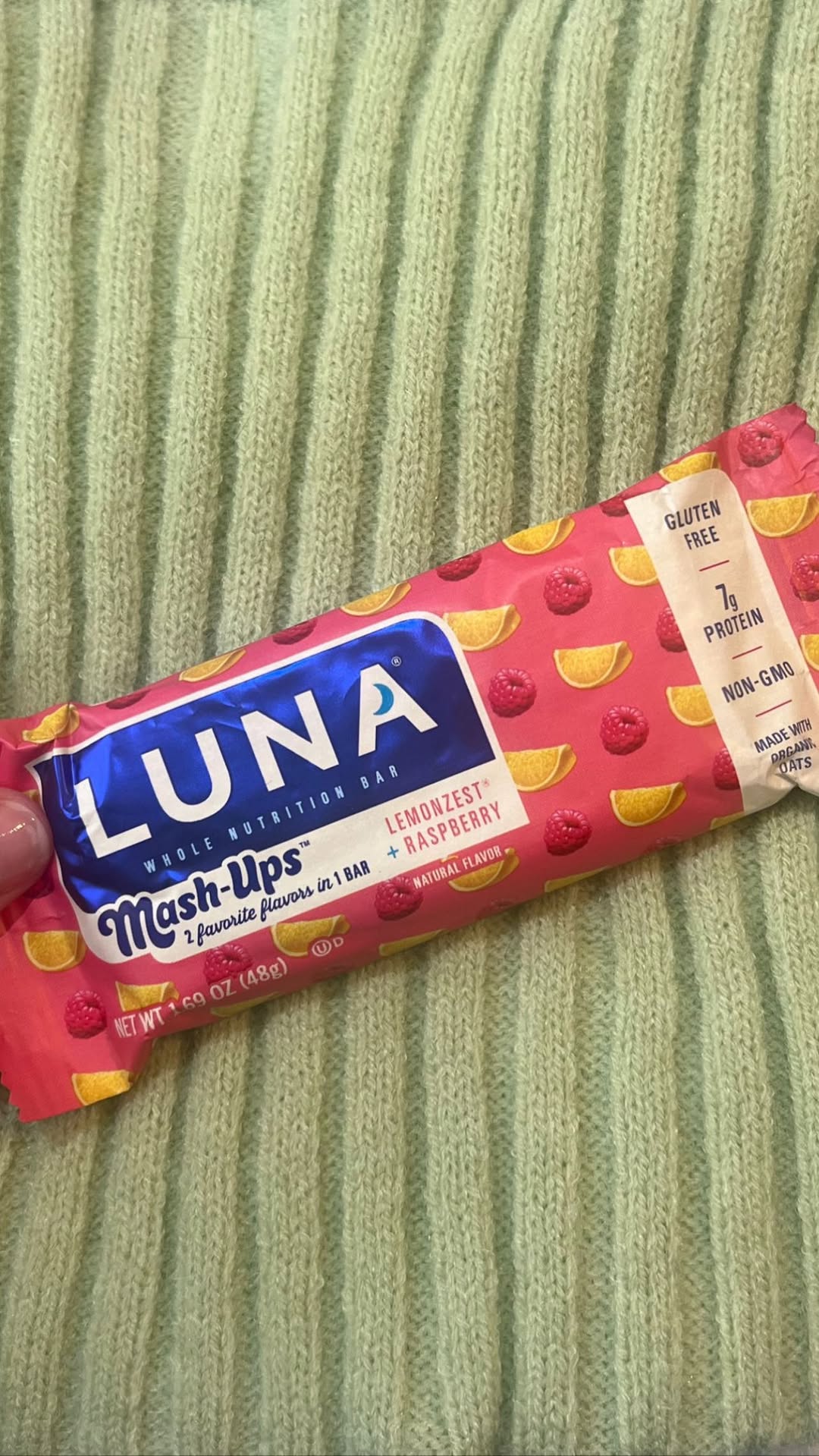 Instagram post by @wendyfrita for LUNA Bar. Caption reads: I’ve been feeling burnt out for about a month now....