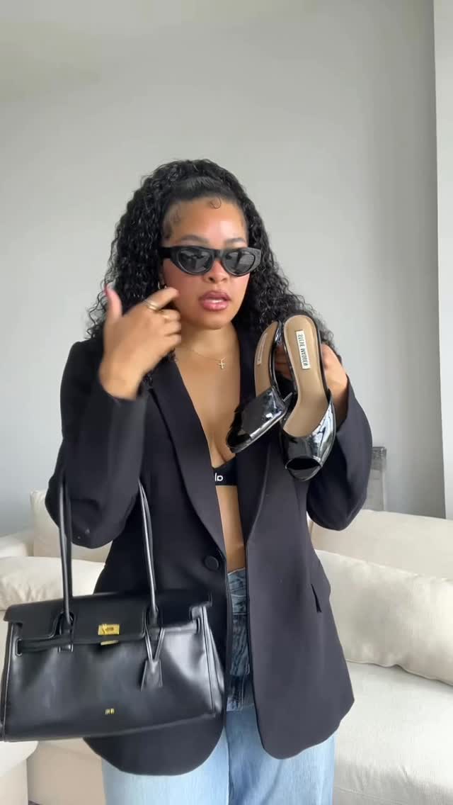 Instagram post by @kahdiaaa for SOJOS EYEWEAR. Caption reads: Look put together with no effort Amazon sunglasses....