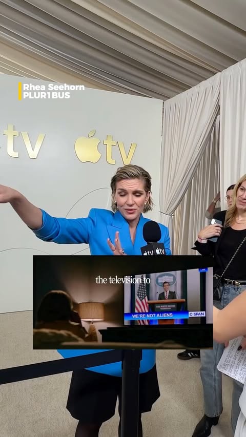 Instagram post by @reaganyorke for Apple TV. Caption reads: today we bring set to the carpet w/ @appletv....