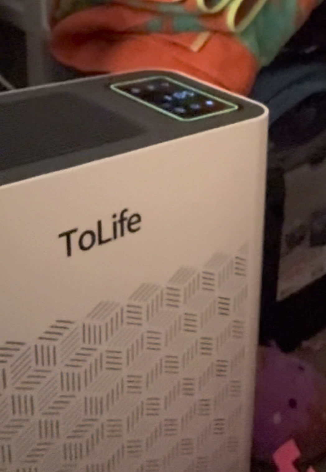 TikTok post by @thelisadee for ToLife. Caption reads: I just got this @ToLife US air purifier, and I'm....
