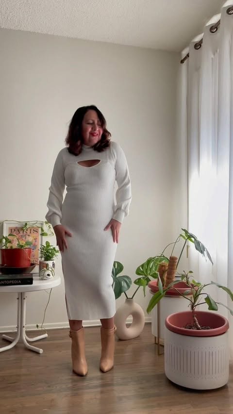 Instagram post by @inspiremyfancy for New York & Company. Caption reads: Dresses to adore this holiday season @nyandcompany....
