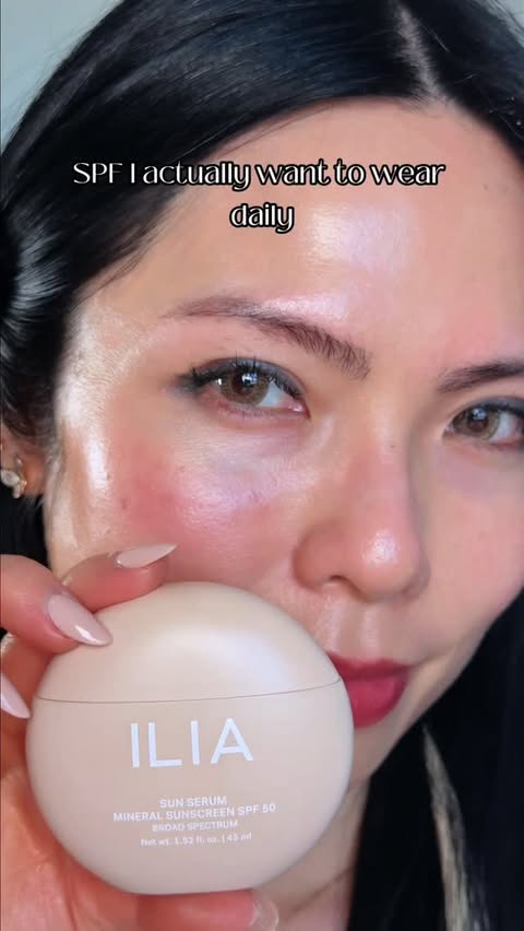 Instagram post by @lucyycowley for ILIA Beauty. Caption reads: gifted by ILIA Beauty New favorite SPF unlocked ☀️....