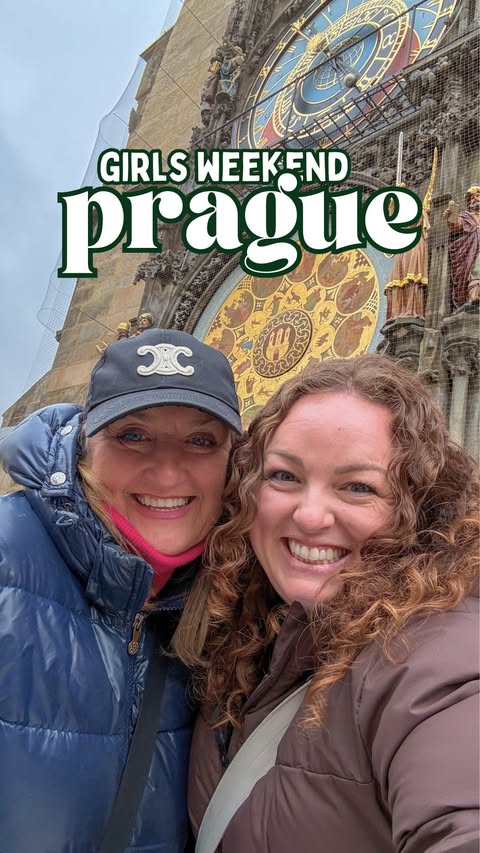 Instagram post by @brogantatexo for British Airways. Caption reads: [...] girls weekend in Prague with....