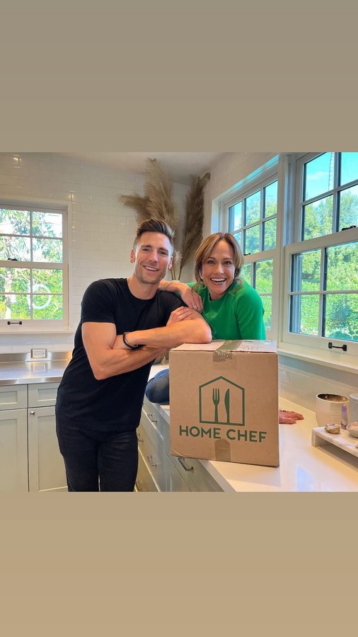 Instagram post by @nikdeloach for Home Chef. Caption reads: [...] Andrew and I recently discovered....