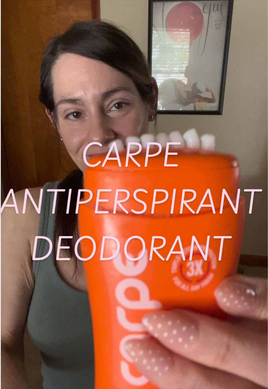 TikTok post by @gigid1231 for Carpe. Caption reads: [...] shower it off 😂 (I did… eventually lol)....