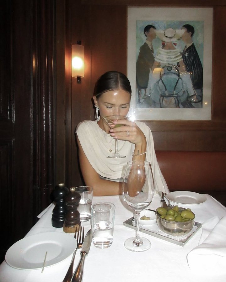 Instagram post by @hannaschonberg for Bruna The Label. Caption reads: Paid partnership @brunathelabel | stepping into....