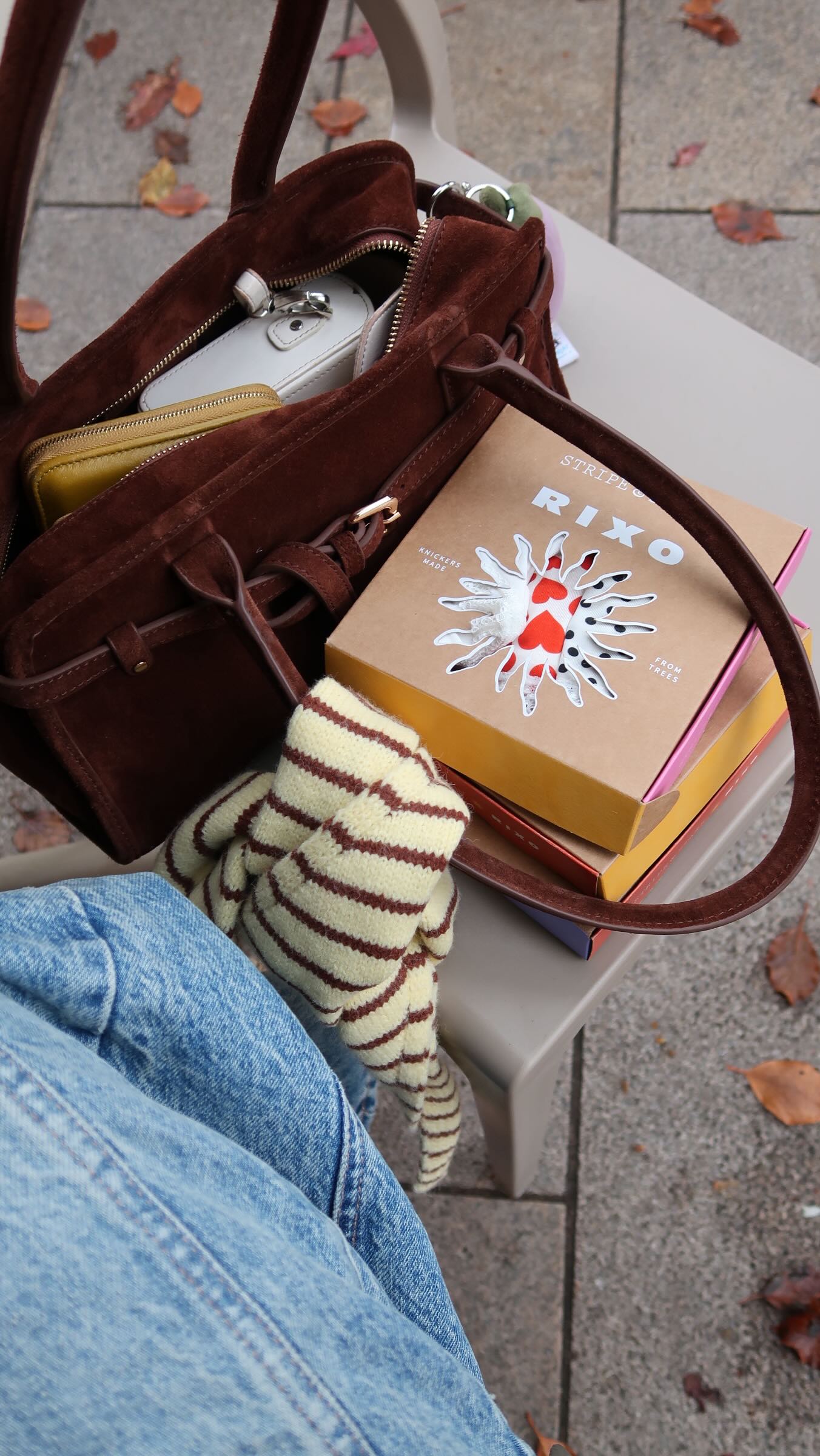 Instagram post by @goodmannersstyle for ANINE BING. Caption reads: GRWM to go to the dreamy @rixo sample sale (it did....