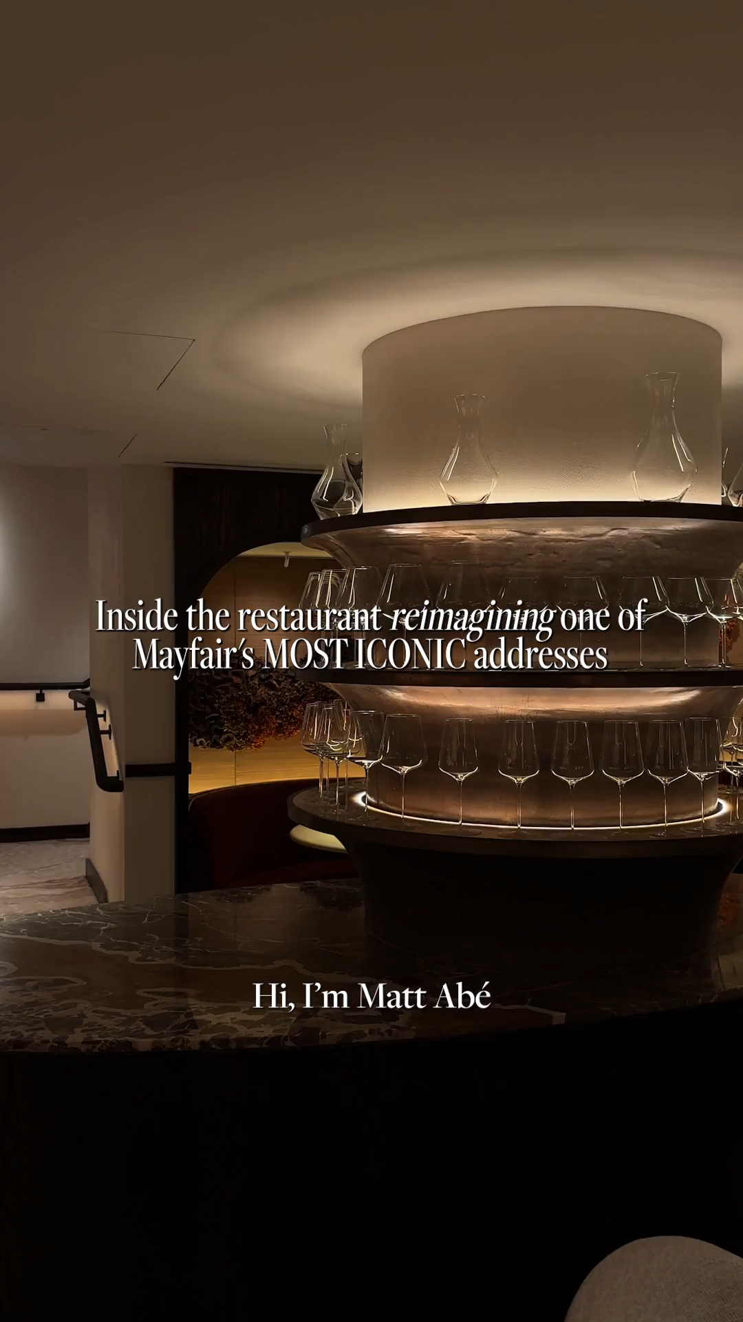 Instagram post by @chef.mattabe for Condé Nast Traveller. Caption reads: Taking over the site of one of London’s most....