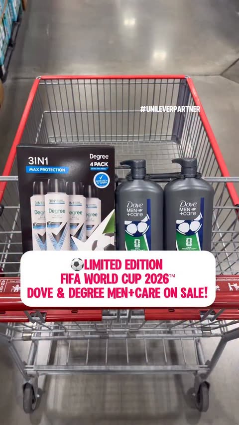 Instagram post by @costcoguide for Degree. Caption reads: [...] Grab these limited-time @FIFAWorldCup....