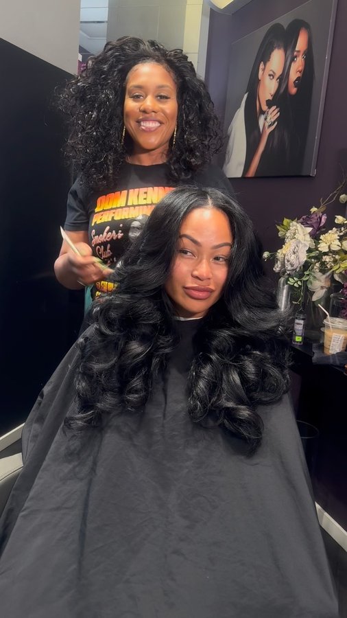 Instagram post by @kayedash for D Hair Boutique. Caption reads: My Tae ❤️
God is definitely in control, I had the....